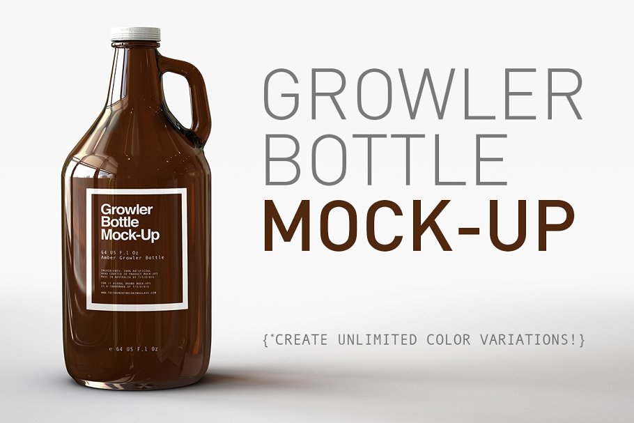 Download Growler Beer Bottle Mock-Up