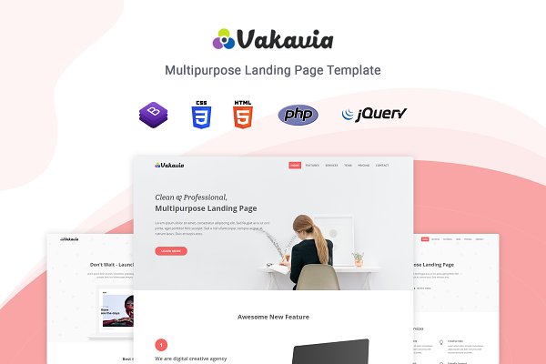 Download Vakavia - Multipurpose Landing Page