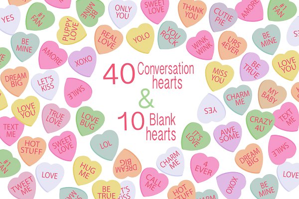 Download Valentine Clipart - Candy Hearts