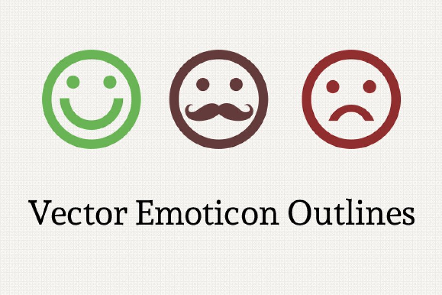 Download Vector Emoticon Outlines