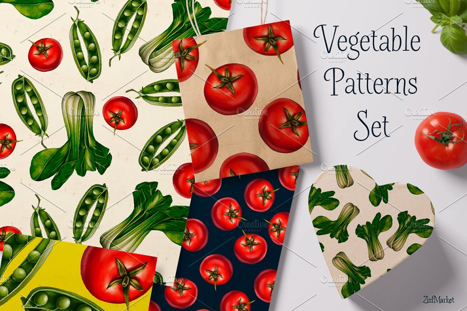 Download Vegetable Patterns Set