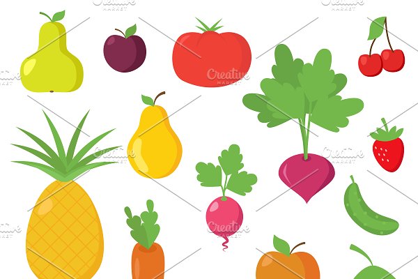 Download Fruit and Vegetable Vectors/Clipart