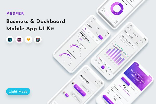 Download Vesper - Dashboard App UI Kit