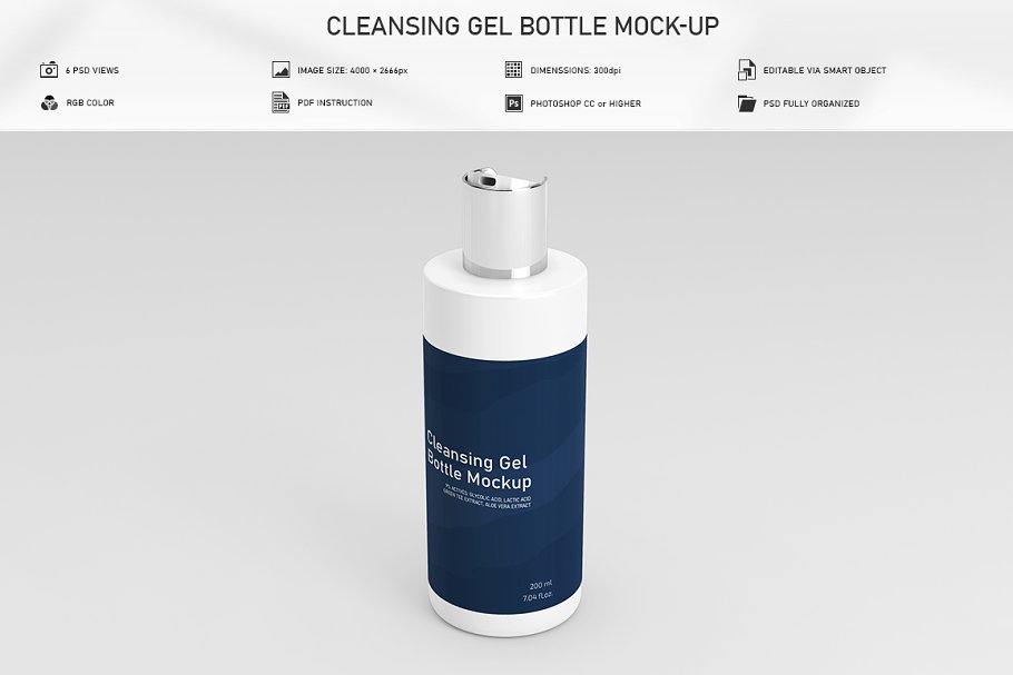 Download Cleansing Gel Bottle Mock-Up