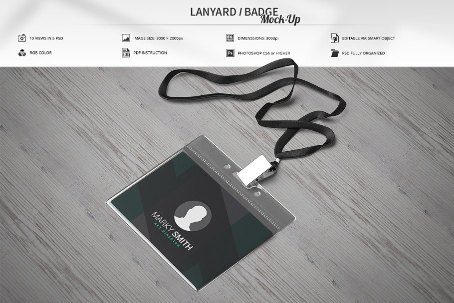 Download Lanyard / Badge Mock-Up