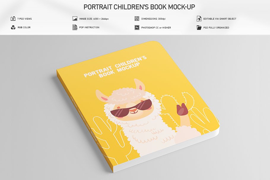 Download Portrait Children's Book Mock-Up