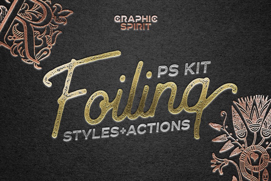 Download FOIL STAMP Photoshop Styles+Actions