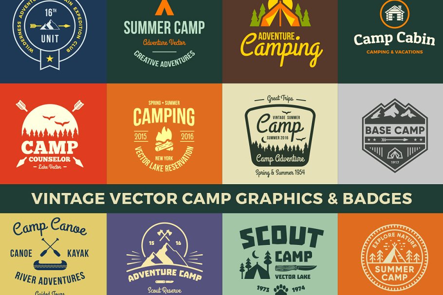 Download Vintage Vector Camp Graphics