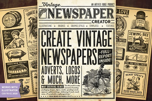Download Vintage Newspaper Creator