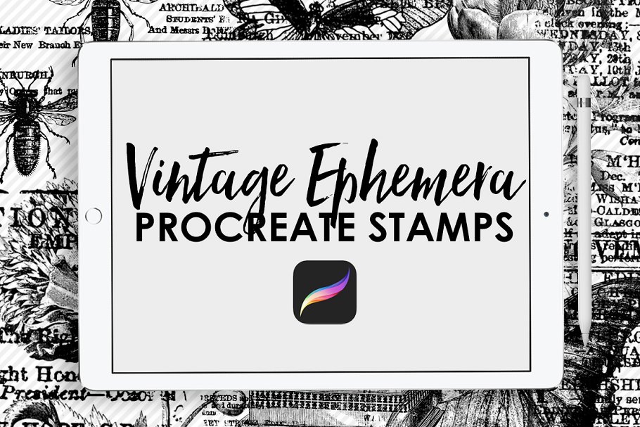 Download Vintage Ephemera Stamp for Procreate