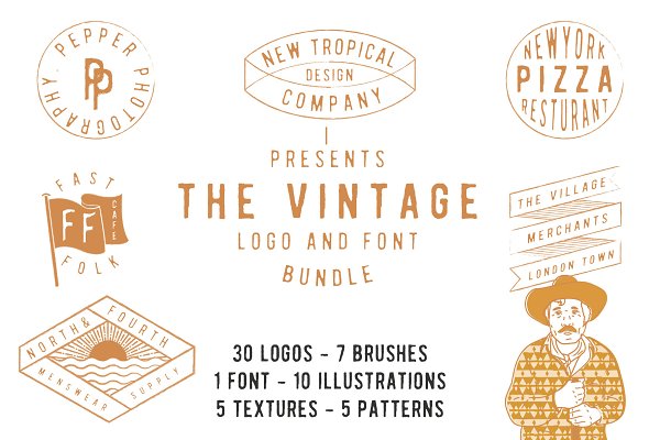 Download The vintage logo & font super bundle