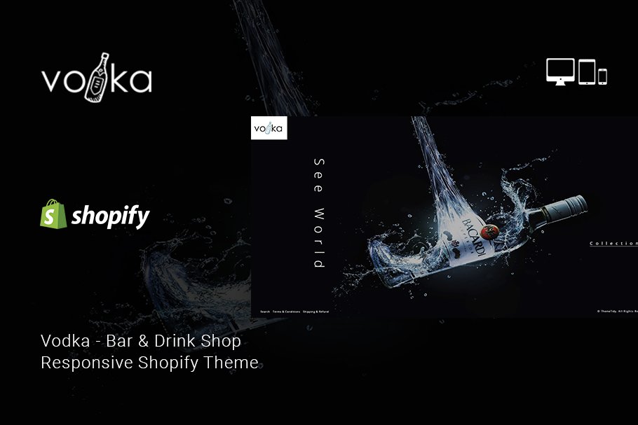 Download Vodka Bar & Drink Shop Shopify Theme