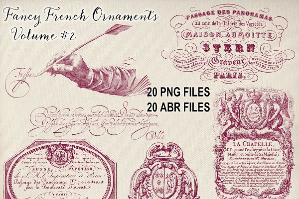 Download Vintage French Ornament Brushes #2