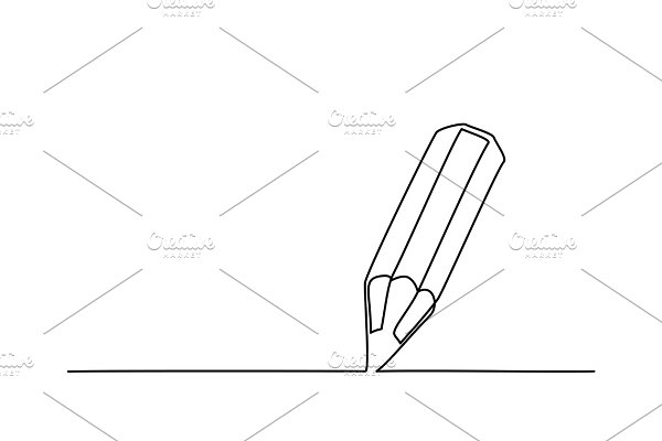 Download Pencil icon one line drawing
