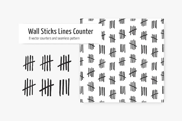 Download Tally marks set and seamless