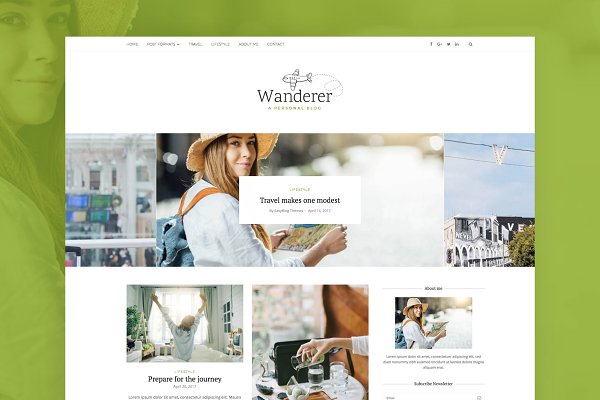 Download Wanderer - Travel WordPress Theme