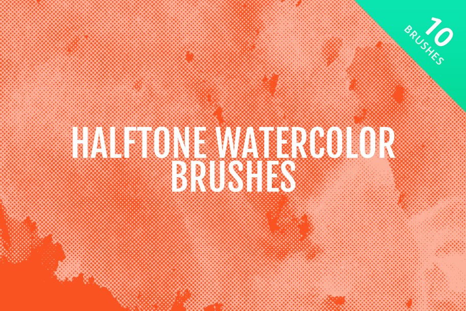 Download Halftone Watercolor Brushes