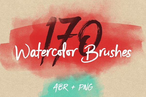 Download 170 Watercolor Brushes Pack for PS
