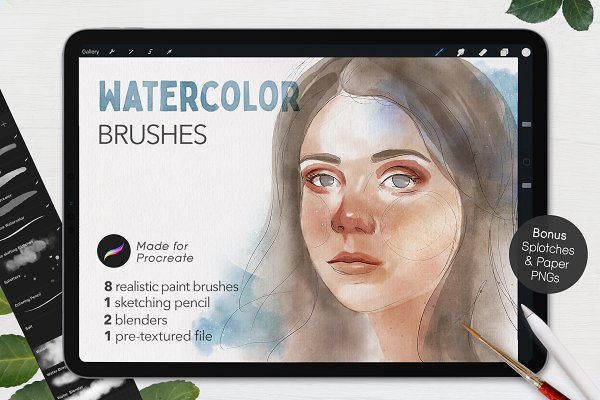 Download Watercolor Brushes • Procreate