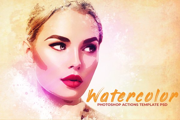 Download Watercolor Photoshop PSD Template