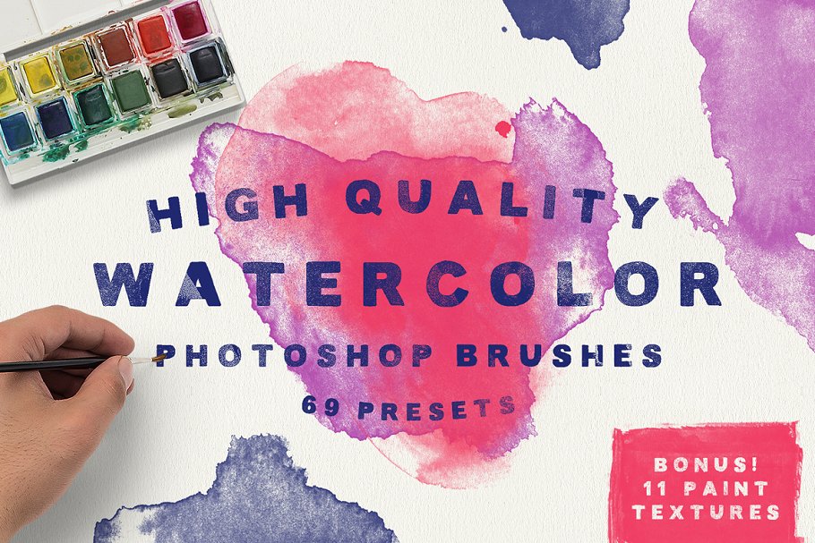 Download Watercolor Brushes + Bonus Textures!