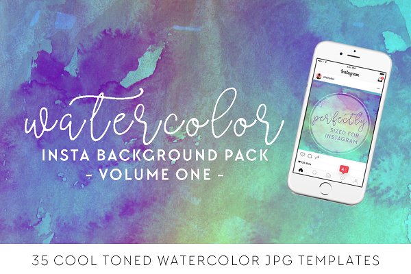 Download Cool Tone Watercolor Insta Pack [1]