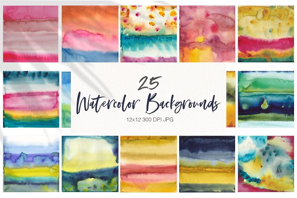 Download 25 Abstract Watercolor Backgrounds