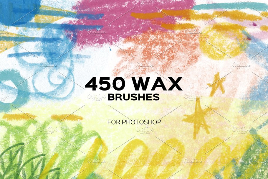 Download 450 WAX BRUSHES. PS Hi-Res