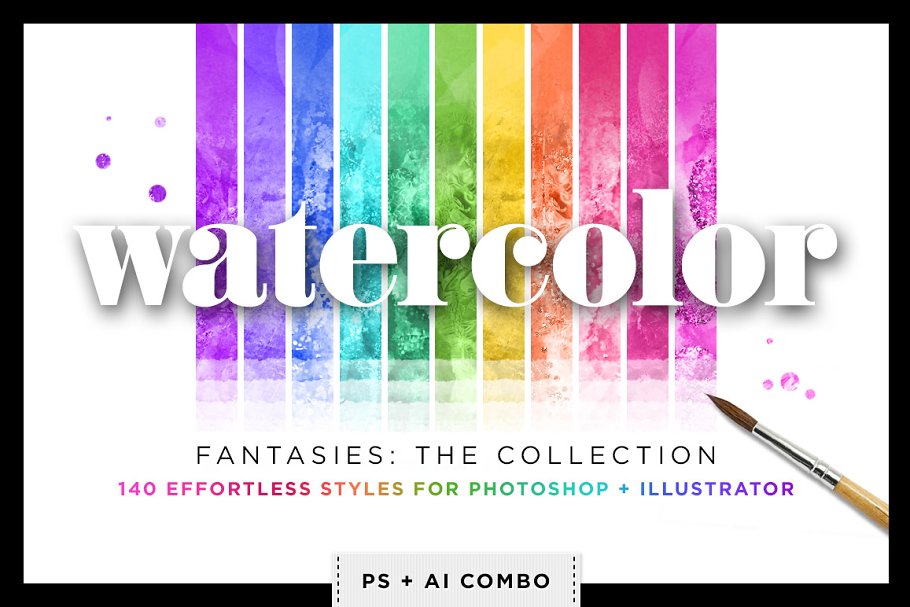 Download Watercolor & Glitter Styles Bundle