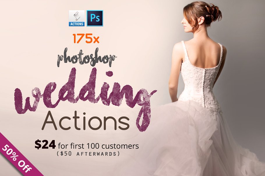 Download 175 Photoshop Wedding Actions