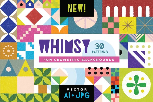 Download Whimsy Geometric Pattern Bundle