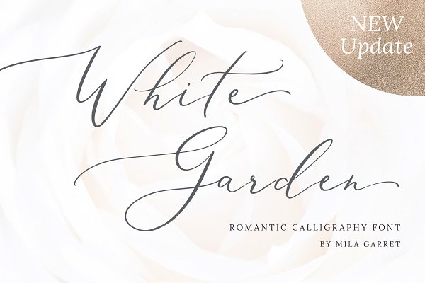 Download White Garden Calligraphy Logo Font
