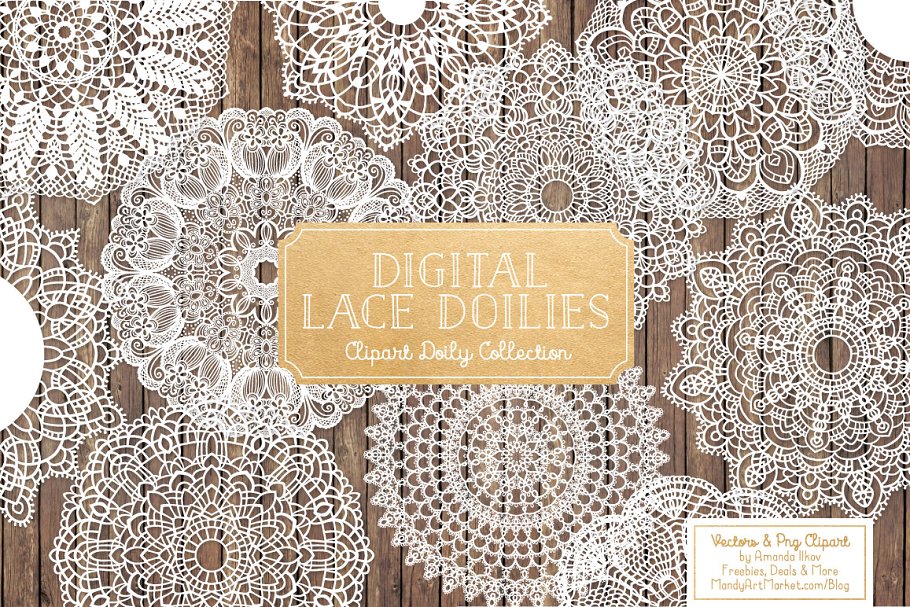 Download White Lace Doilies - Vectors & PNGS