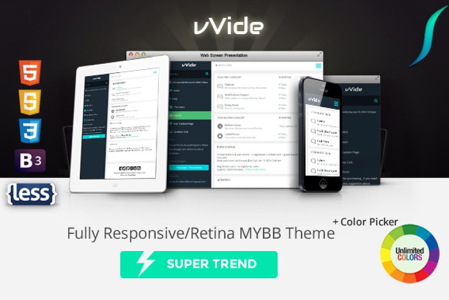 Download Wide - Fully Responsive MYBB Theme