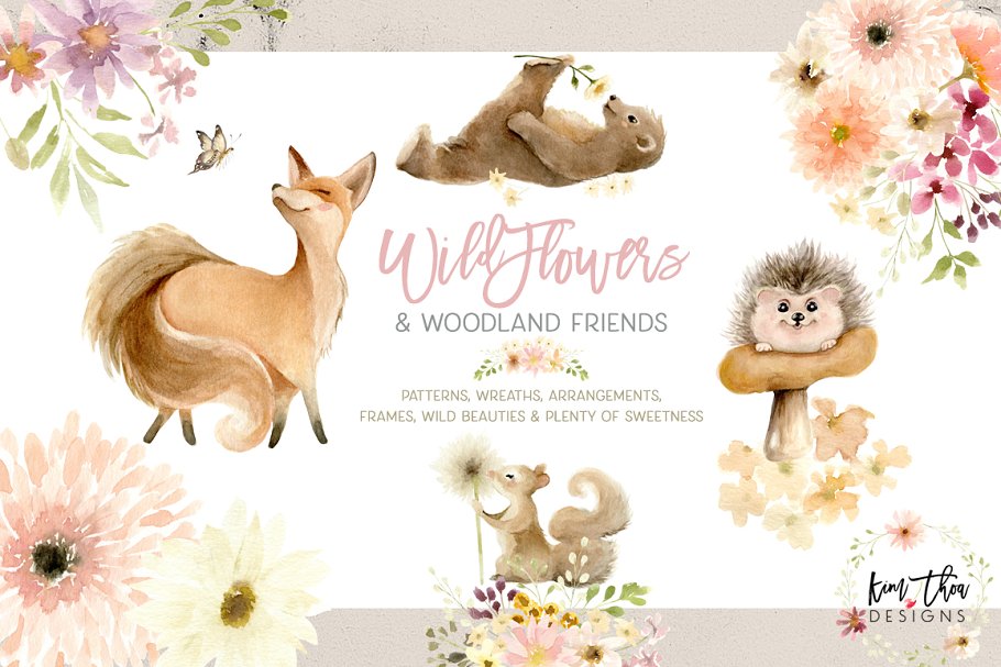 Download Wildflowers and Woodland Friends