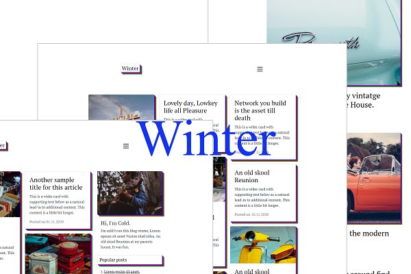 Download Winter Personal Blog HTML Template