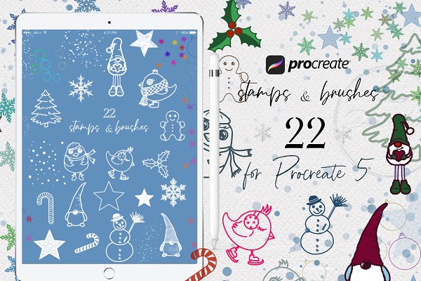 Download Winter Procreate Brushes & Stamps