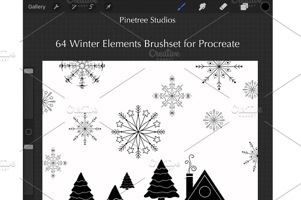 Download Procreate Winter Elements .brushset
