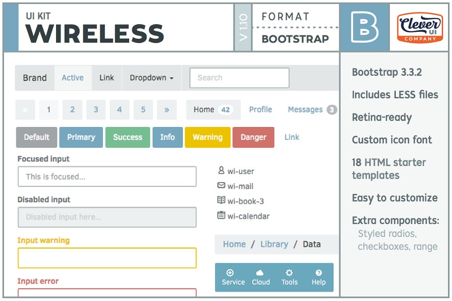 Download Wireless- Bootstrap UI Kit
