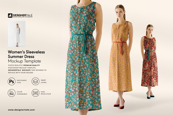 Download Women's Sleeveless Dress Mockup