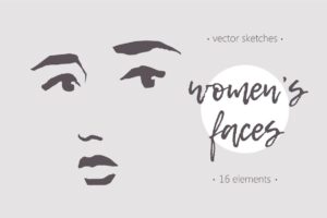 Download Sketches of women's faces