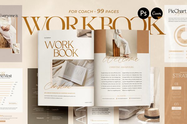 Download WorkBook Creator for Coach CANVA PS