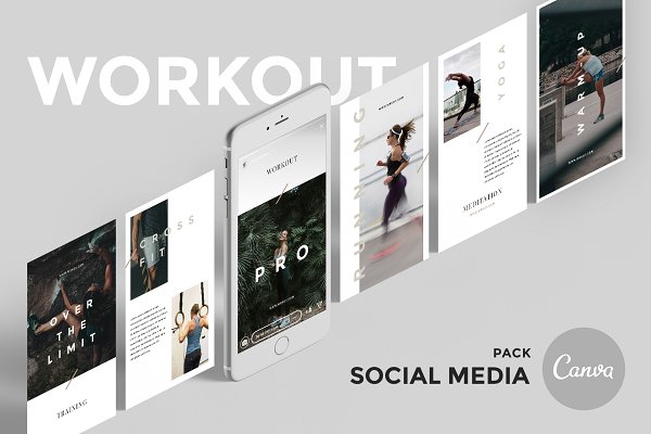 Download Fitness Canva Social Coach Templates