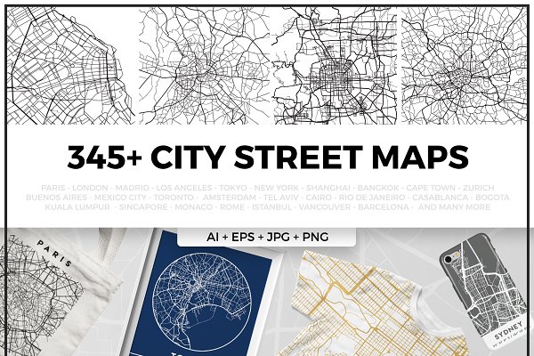Download Complete City Street Map Bundle