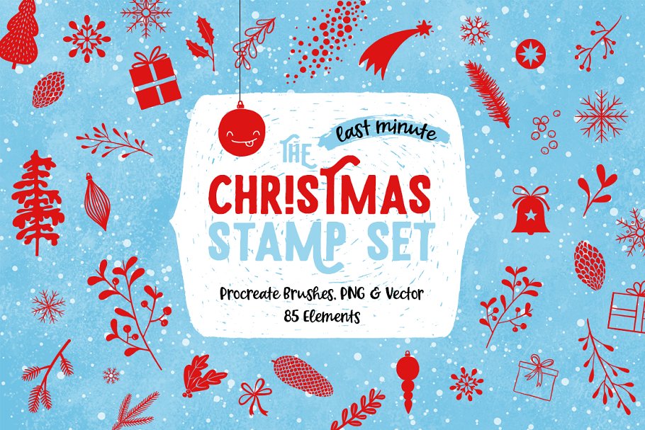 Download Procreate Christmas Stamp Set