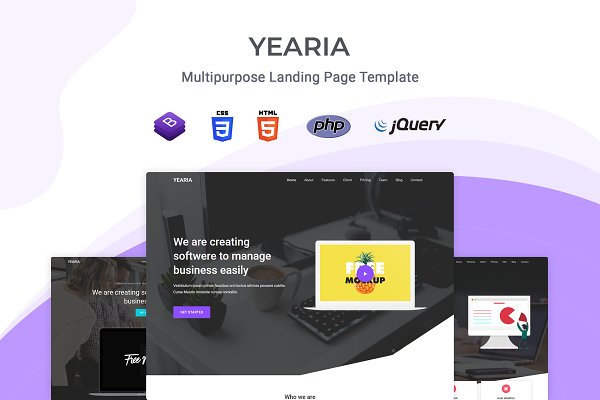 Download Yearia - Multipurpose Landing Page T