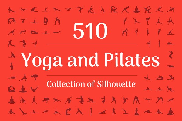 Download 510 Yoga and Pilates Silhouette