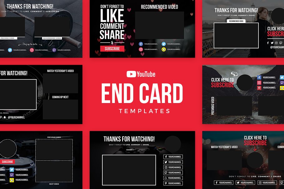 Download YouTube End Card Templates