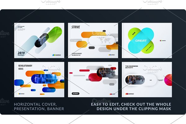 Download Presentation. Abstract vector set of modern horizontal templates with colou...