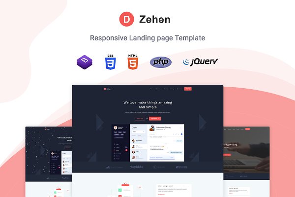 Download Zehen - Landing Page Template